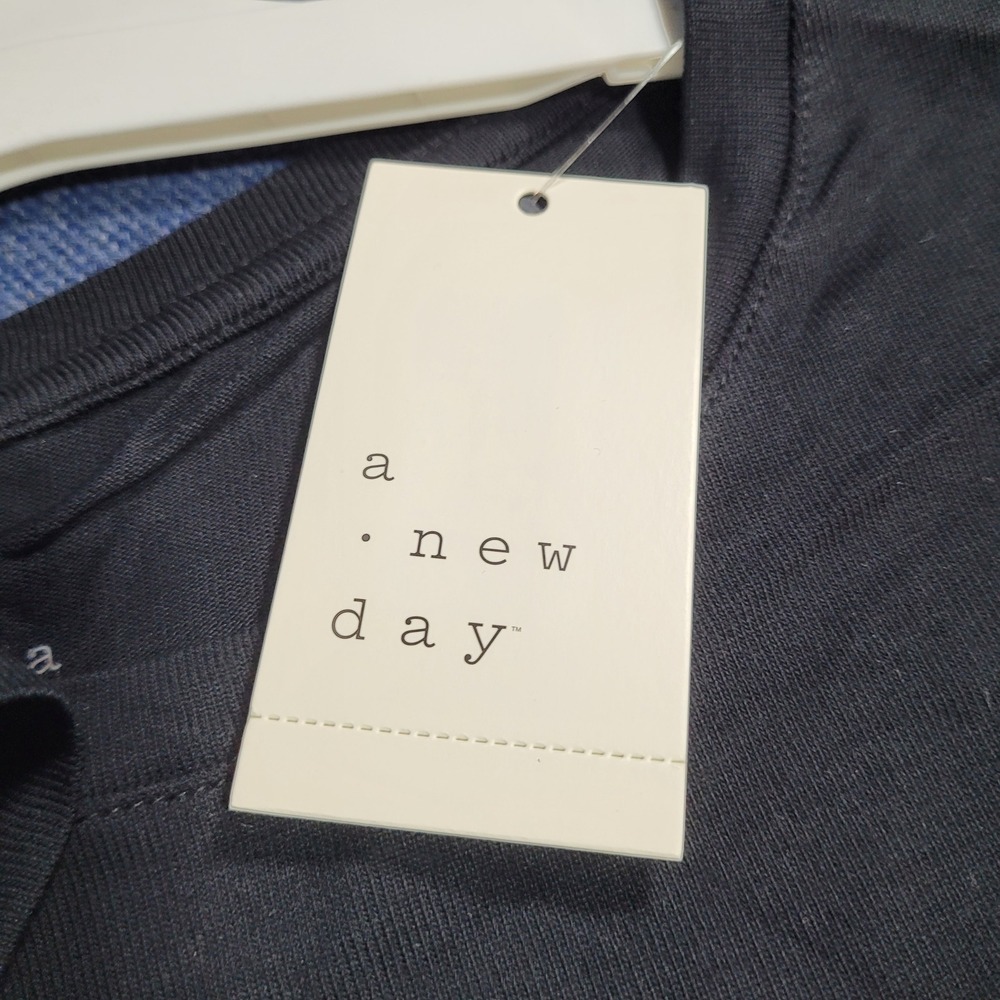 2 Pack A New Day Black Large T Shirt Womens Crew Neck Basic Essential Tee - Picture 4 of 6